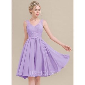 Lilac Chiffon Lace Dress